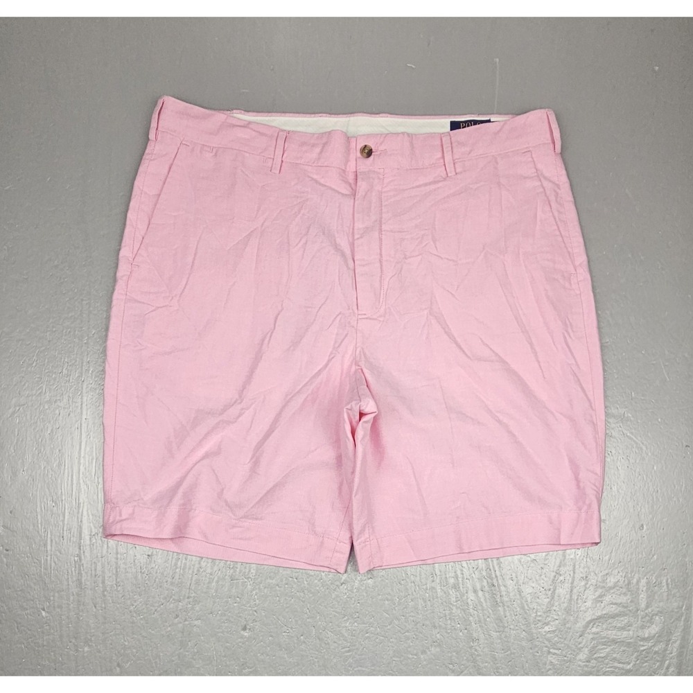 Polo Ralph Lauren Chino Shorts Mens 38 Pink Classic Fit 9" Golf Flat Front